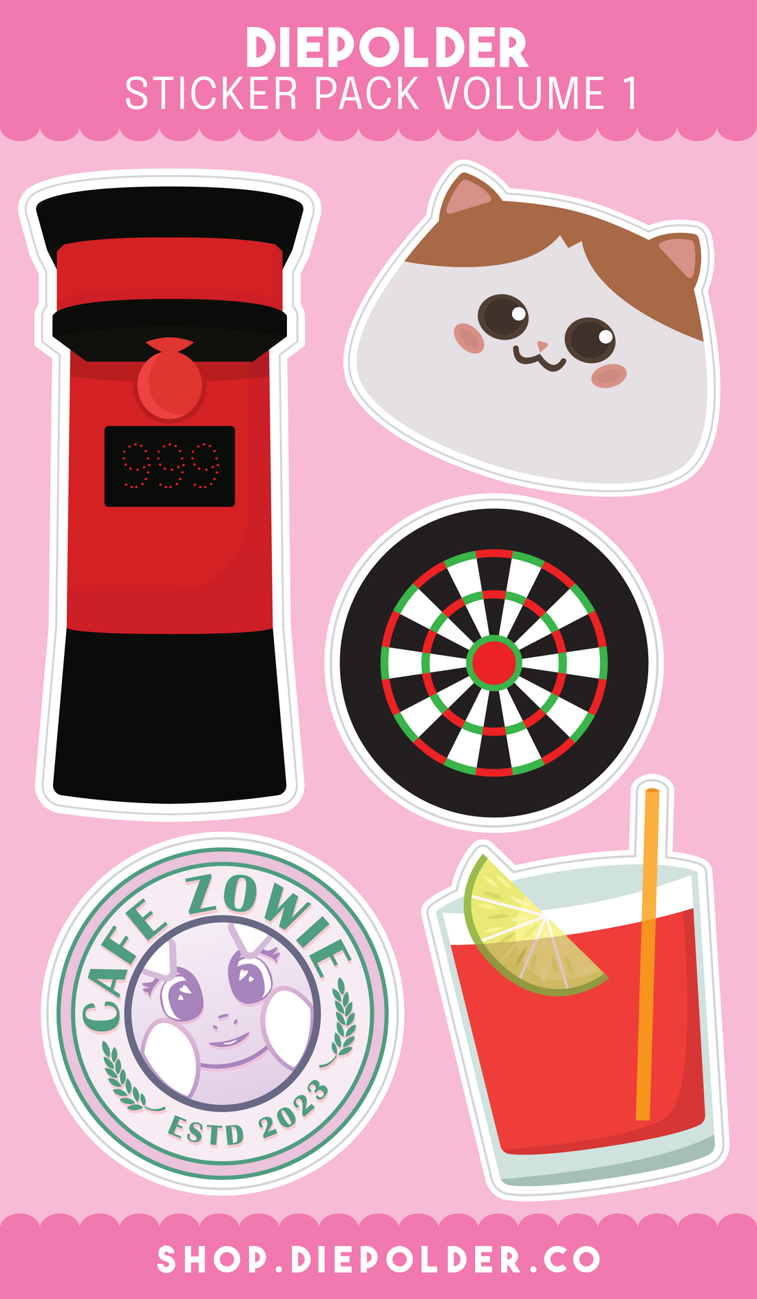 Sticker Pack: Volume 1 (1pcs) – Diepolder Store